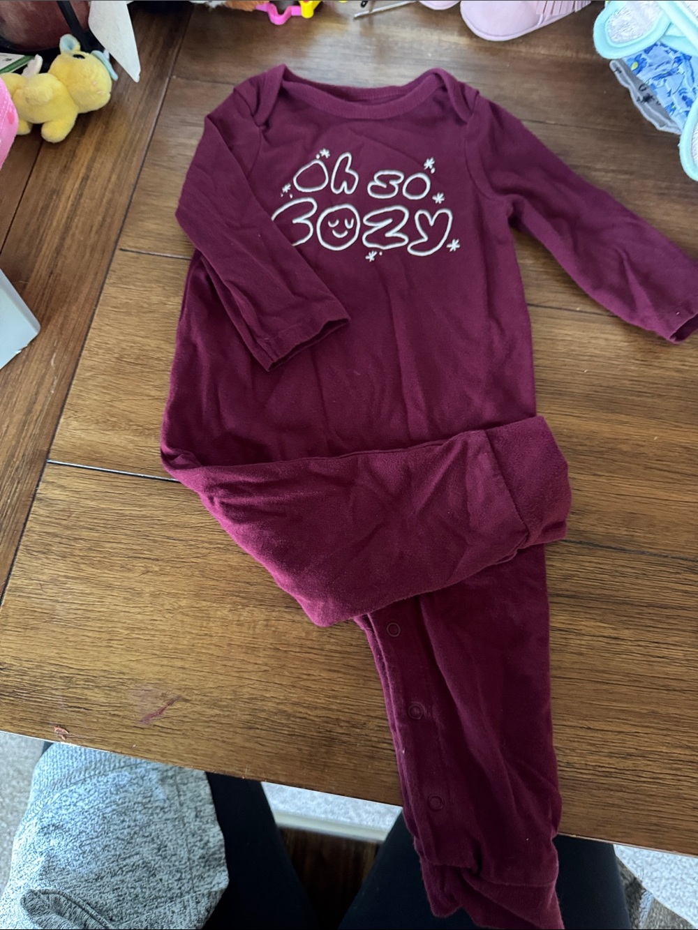 Cat & Jack Baby One-Piece Pajama in Burgundy